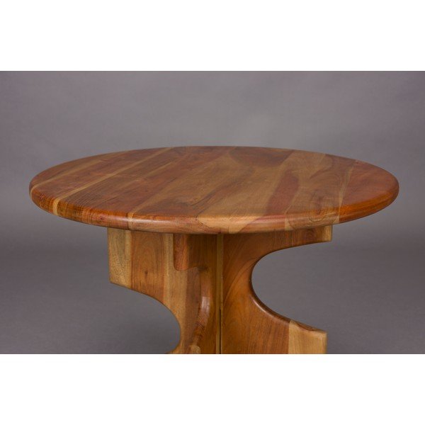 Kulatý odkládací stolek z masivu akácie ø 60 cm Morgan – Dutchbone-image-3