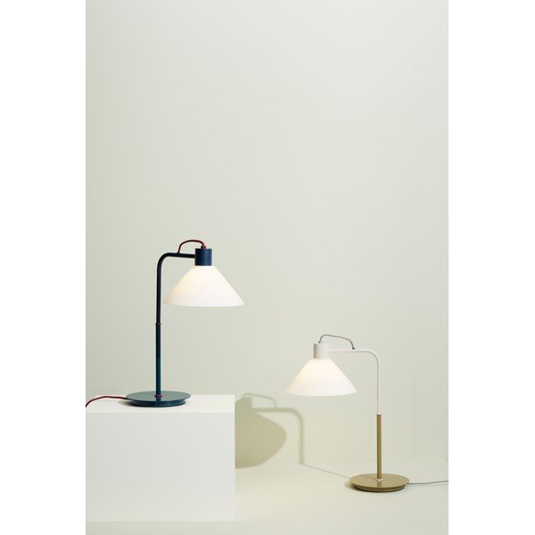 Stolní lampa v petrolejové barvě se skleněným stínidlem (výška 44 cm) Spot – Hübsch-image-3