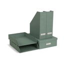 Zelené kartonové organizéry v sadě 5 ks na dokumenty Holger Canvas Paper Laminate – Bigso