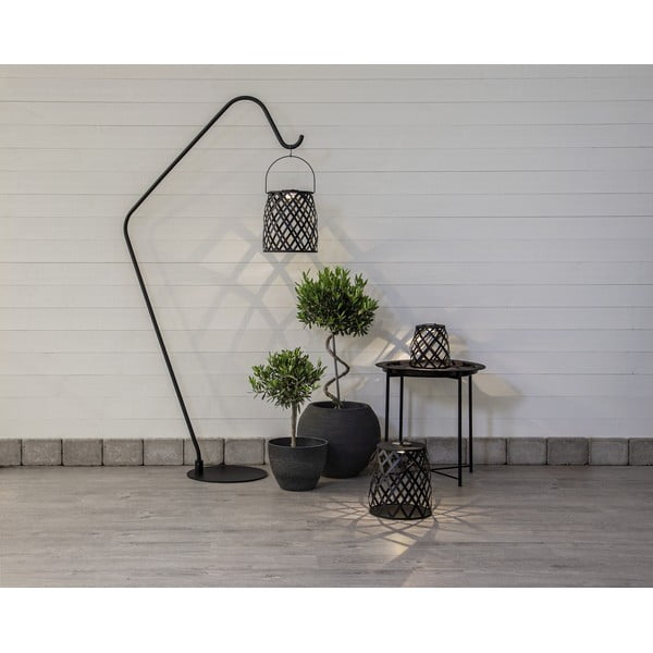 Černá LED lucerna Star Trading Calabria, výška 20 cm-image-1