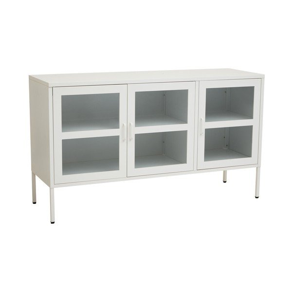 Bílá ocelová vitrína 140x80x45 cm Acier – Premier Housewares