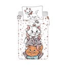 Bílé bavlněné dětské povlečení do postýlky 100x135 cm Marie Cat "Friends" – Jerry Fabrics