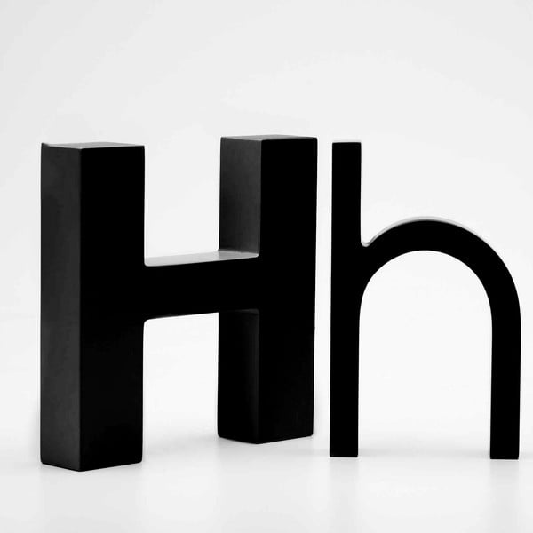 Malé "h" 13x8 cm, černá