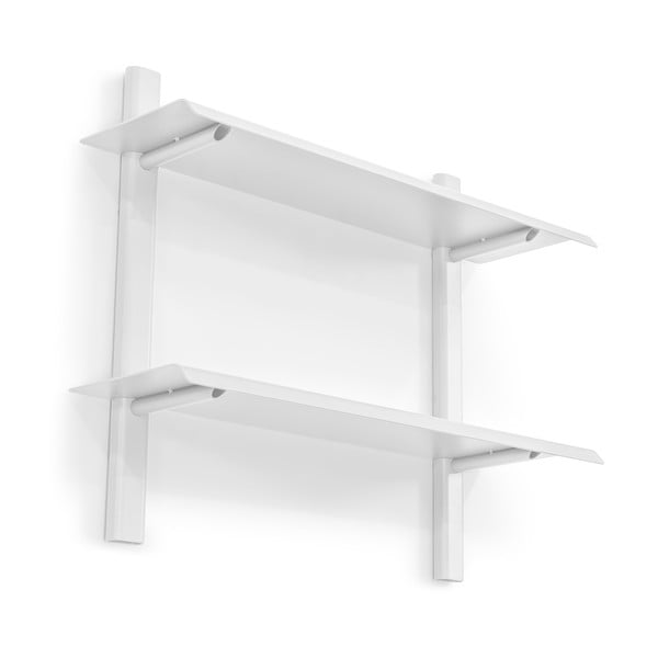 Bílá patrová kovová police 60 cm Hola – Spinder Design-image-3