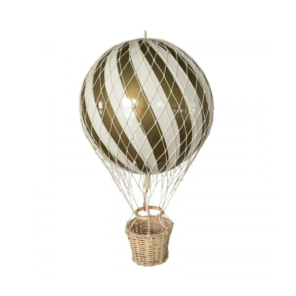 Ručně vyrobená závěsná dekorace s detaily zlaté barvy Filibabba Airballon, ⌀ 10 cm
