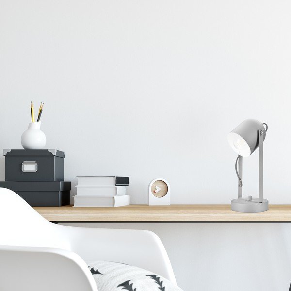 Šedá stolní lampa - LAMKUR-image-1