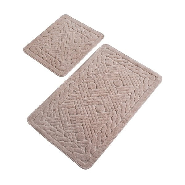 Sada 2 růžových bavlněných koupelnových předložek Confetti Bathmats Daniel Powder