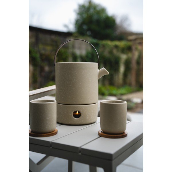 Béžové šálky z kameniny v sadě 2 ks 200 ml Umea – Bredemeijer-image-1