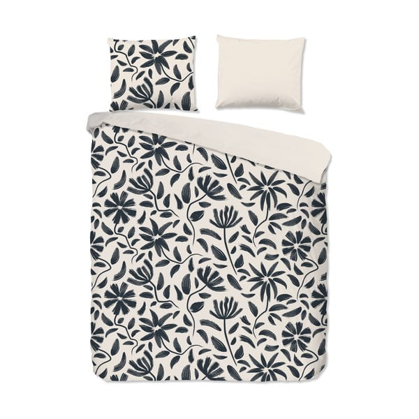 Černé/béžové bavlněné povlečení na dvoulůžko/prodloužené 200x220 cm Emilia – Good Morning