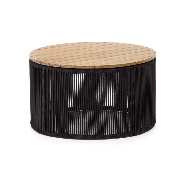 Kulatý zahradní odkládací stolek s deskou z akácie ø 70 cm Dandara – Kave Home