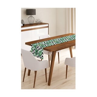 Běhoun na stůl z mikrovlákna Minimalist Cushion Covers Jungle Leaves Stripes, 45 x 140 cm