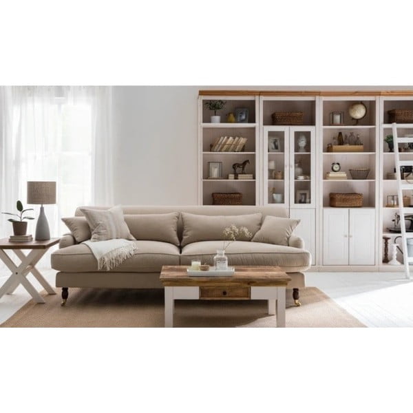 Bílá knihovna z borovicového dřeva 296x223 cm Anita – Støraa-image-1