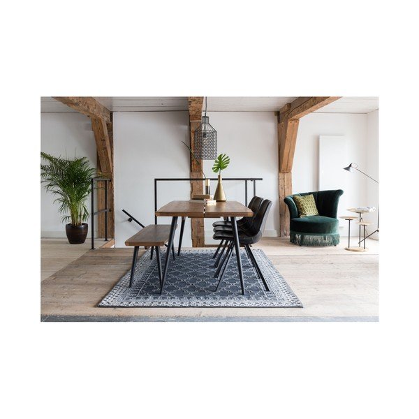 Lavice s černými ocelovými nohami Dutchbone Alagon, délka 180 cm-image-4