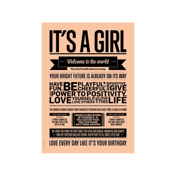Autorský plakát It's Girl, A3