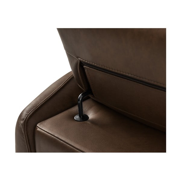 Tmavě hnědá kožená pohovka 103 cm Hubble – Windsor & Co Sofas-image-1