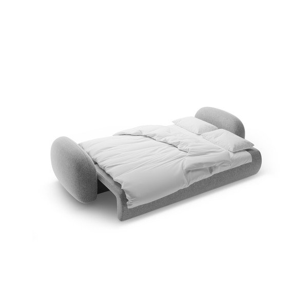 Světle šedá žinylková rozkládací/s úložným prostorem pohovka 262 cm Tonale – Cosmopolitan Design-image-4