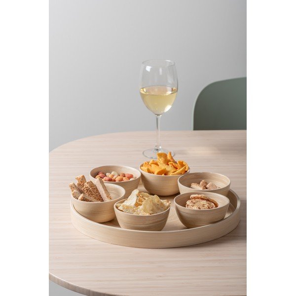 Bambusová servírovací sada v přírodní barvě ø 32 cm Puro – PT LIVING-image-1