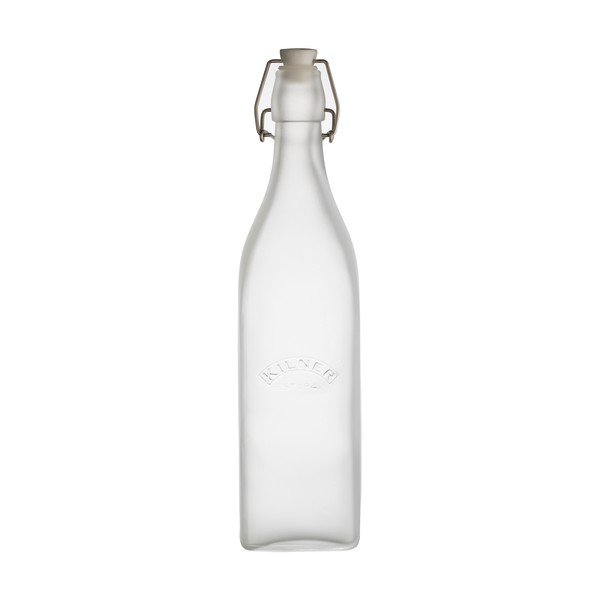 Mléčně bílá láhev s klipem Kilner, 1,0 l
