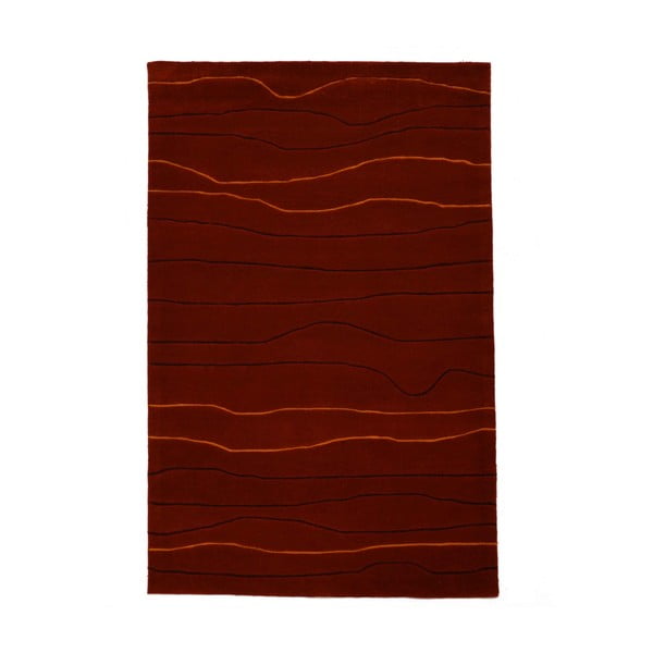 Ručně tkaný koberec Tufting, 120x180 cm, vínový