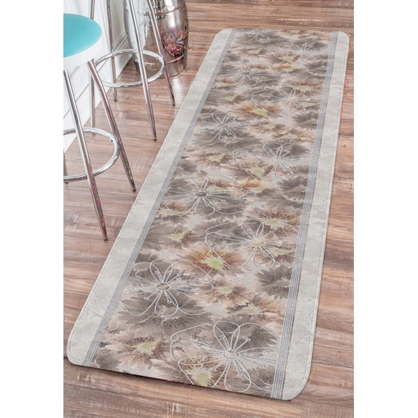 Béžový pratelný běhoun 58x240 cm Blooming – Oyo Concept-image-1
