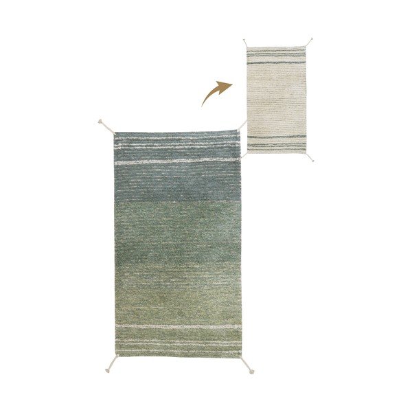 Zeleno-modrý bavlněný koberec 80x140 cm Twin Vintage – Lorena Canals