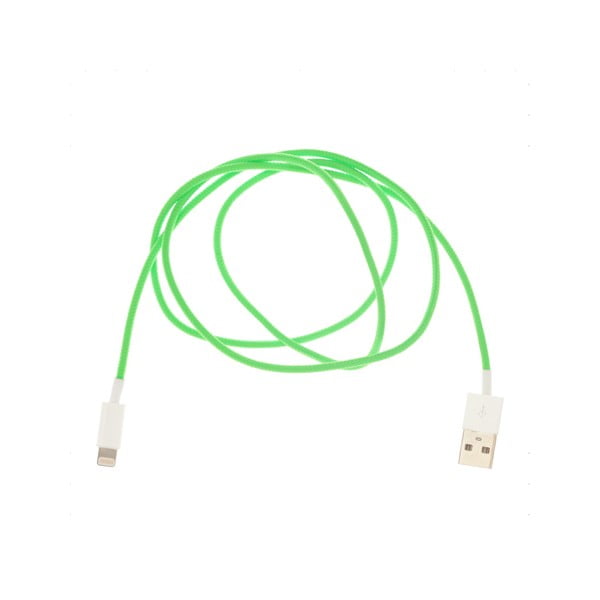 USB kabel pro iPhone 5, zelený