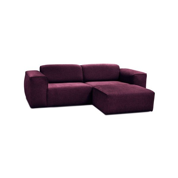 Fialová trojmístná pohovka s pufem Cosmopolitan Design Phoenix-image-1