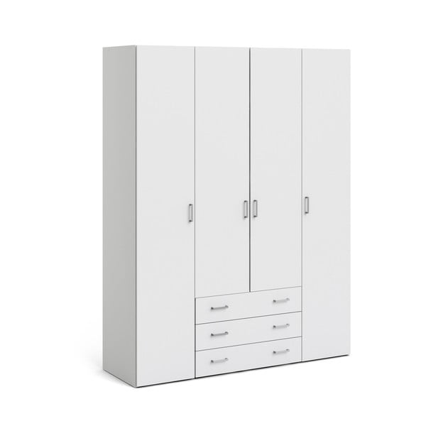 Bílá šatní skříň 154x200 cm Space – Tvilum-image-2