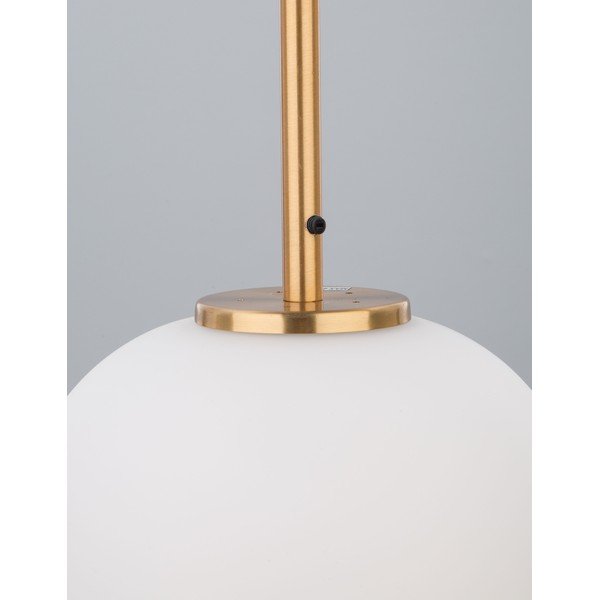 Bílé/v mosazné barvě skleněné závěsné svítidlo ø 27 cm Lato – Nova Luce-image-2