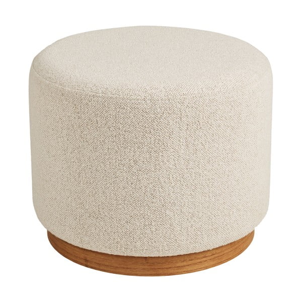 Béžový taburet z textilie bouclé Daisy – House Nordic