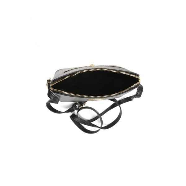 Černá kožená kabelka Mangotti Bags Cosma-image-3