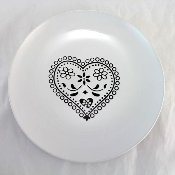 Talíře s černým srdcem 19 cm, 2 ks-image-1