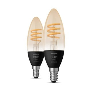 Filamentové smart žárovky v sadě 2 ks E14, 5 W White ambiance – Philips Hue