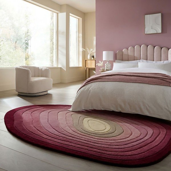 Fialový ručně tkaný vlněný koberec 200x290 cm Puddle Ombre  – Flair Rugs-image-1