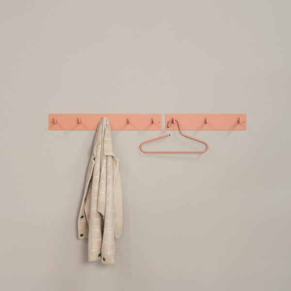 Kovový nástěnný věšák v lososové barvě 50 cm Leatherman – Spinder Design-image-3