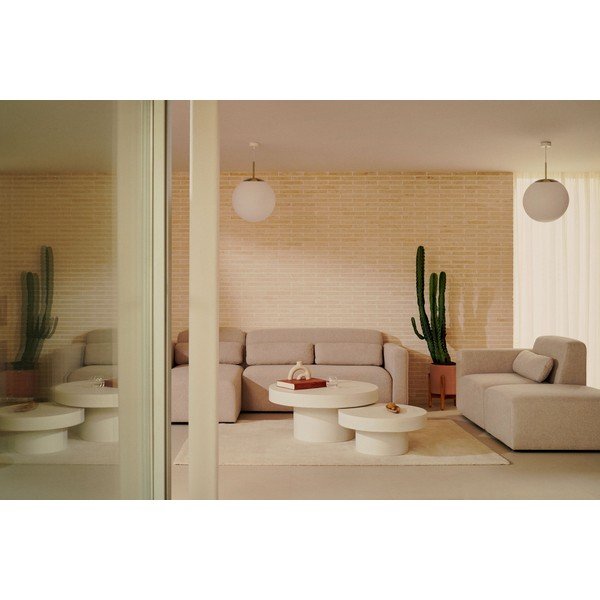 Betonový kulatý zahradní odkládací stolek ø 90 cm Aiguablava – Kave Home-image-3