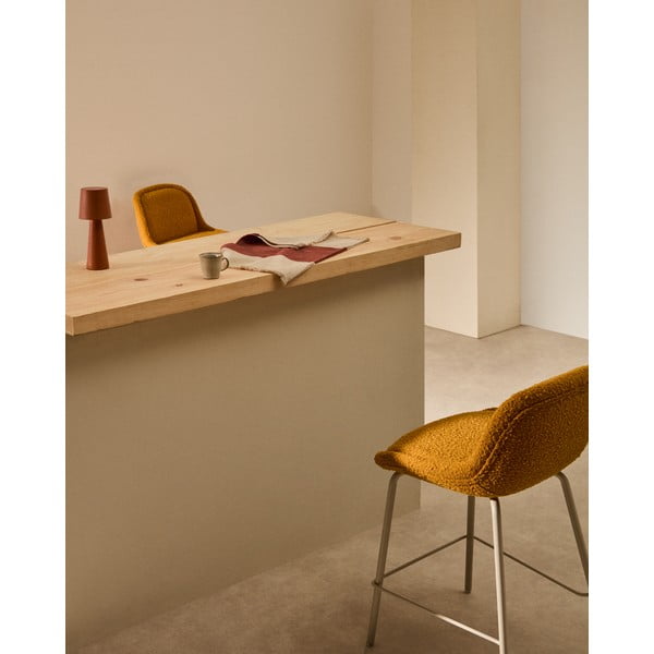 Barová židle v hořčicové barvě (výška sedáku 65 cm) Aimin – Kave Home-image-2