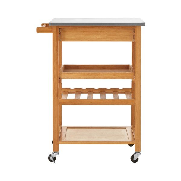 Bambusový servírovací stolek na kolečkách 41x58 cm Harlow – Premier Housewares-image-4