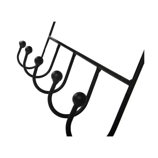 Černý kovový nástěnný věšák s poličkou 42 cm Almeria – Garden Pleasure-image-2