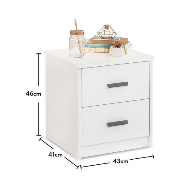 Bílý noční stolek Classic – Kalune Design-image-1