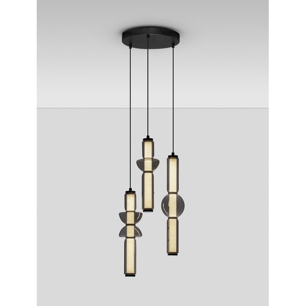 Šedé skleněné LED stmívatelné závěsné svítidlo ø 38 cm Ulon – Nova Luce-image-4