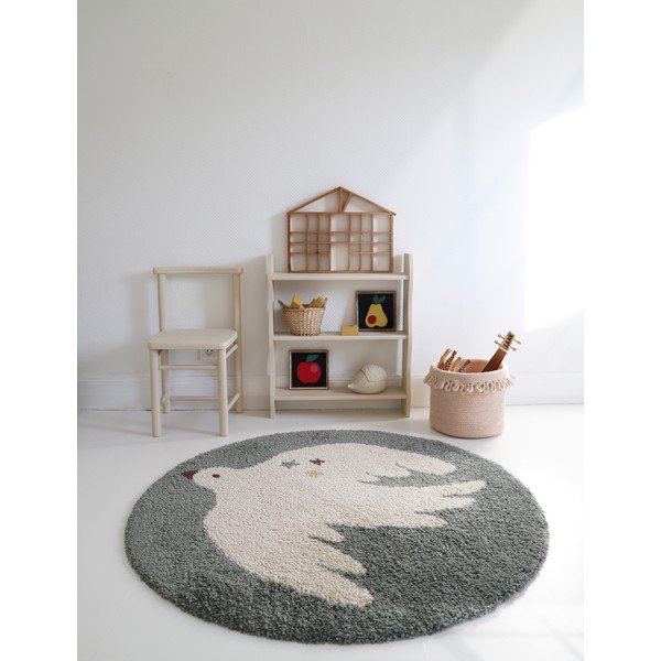 Světle zelený dětský koberec ø120 cm Bohemian Bird Aqua – Nattiot-image-3