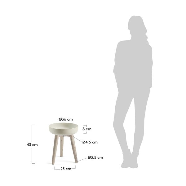 Šedý stojan na květiny La Forma Stahl, Ø 36 cm-image-3