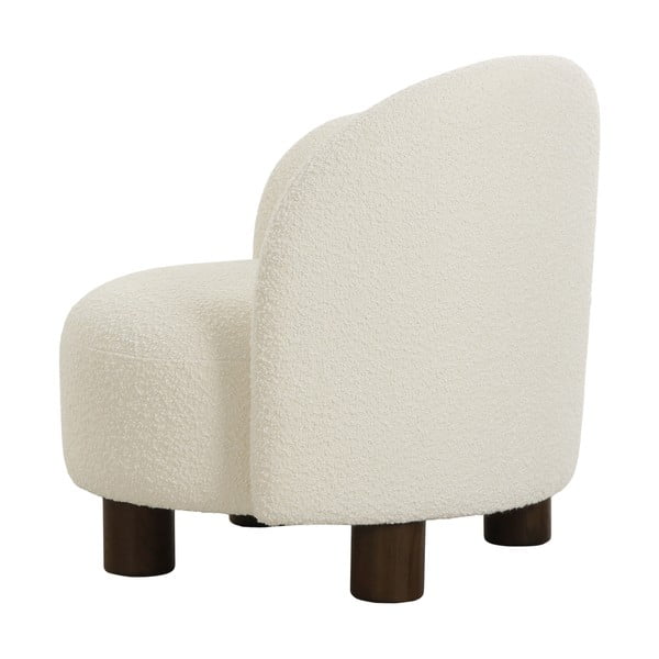 Bílé křeslo z textilie bouclé Honolulu – House Nordic-image-3