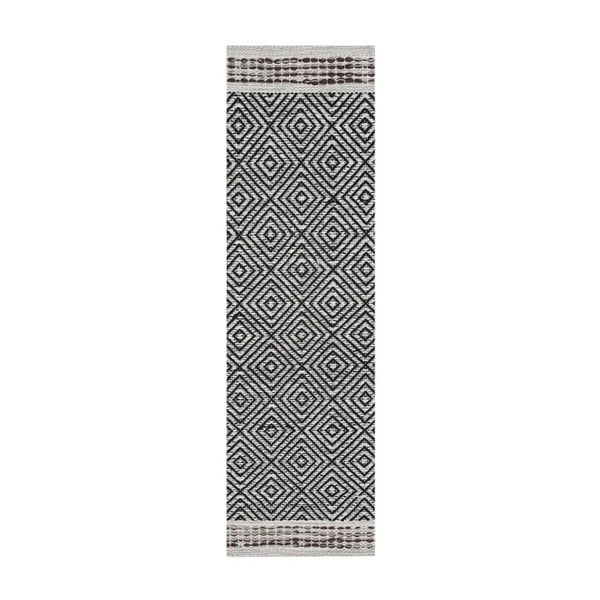Ručně tkaný bavlněný běhoun Webtappeti Rhombus, 55 x 170 cm