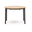 Kulatý rozkládací jídelní stůl s deskou v dubovém dekoru v přírodní barvě ø 90 cm Montuiri – Kave Home
