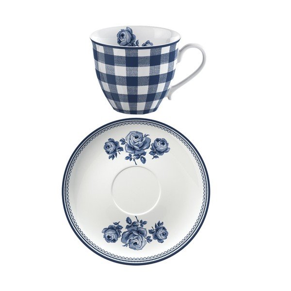 Porcelánový hrnek s podšálkem Creative Tops Vintage Indigo, 200 ml-image-1