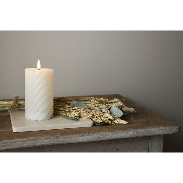 Bílá vosková LED svíčka Star Trading Flamme Swirl, výška 15 cm-image-4