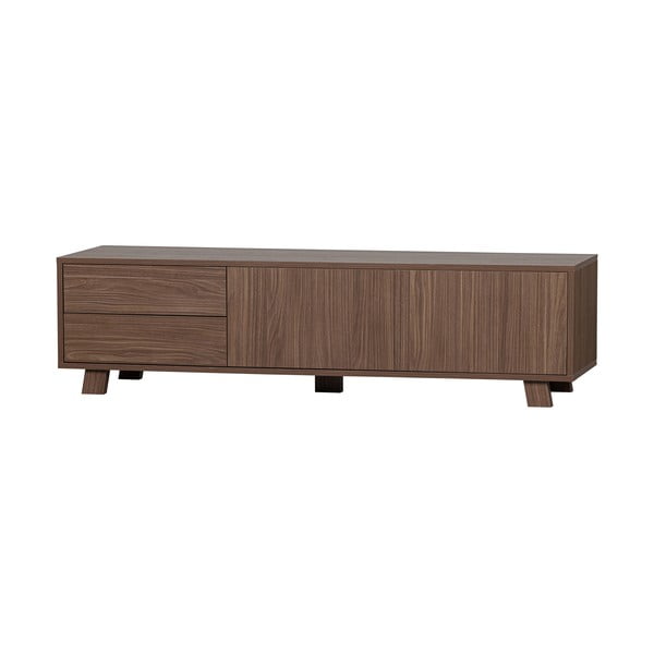 TV stolek v dekoru ořechu v přírodní barvě 160x42 cm Seppe – WOOOD-image-2