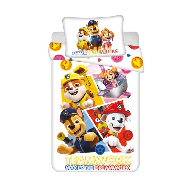 Bavlněné dětské povlečení do postýlky 100x135 cm Paw Patrol – Jerry Fabrics